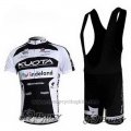 2010 Cycling Jersey Kuota Black and White Short Sleeve and Bib Short