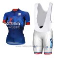 2017 Cycling Jersey Women Dotomini Superbike Blue Short Sleeve and Bib Short