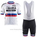 2017 Cycling Jersey Bora Champion Slovakia Short Sleeve and Bib Short