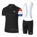 2017 Cycling Jersey Coq Sportif Tour de France Black Short Sleeve and Bib Short