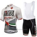 2017 Cycling Jersey Dive Dubai White Short Sleeve and Bib Short