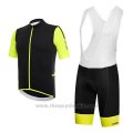 2017 Cycling Jersey RH+ Black and Yellow Short Sleeve and Bib Short