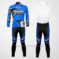 2012 Cycling Jersey Saxo Bank Blue and Black Long Sleeve and Bib Tight