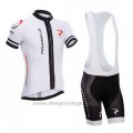 2014 Cycling Jersey Pinarello White Short Sleeve and Bib Short