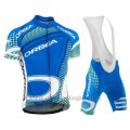 2015 Cycling Jersey Orbea Sky Blue and Black Short Sleeve and Bib Short