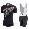 2017 Cycling Jersey Women Gore Element Digi Black Short Sleeve and Bib Short