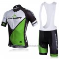 2018 Cycling Jersey Merida Black and Green Short Sleeve and Bib Short