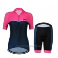 2018 Cycling Jersey Women Jokvie Pink Dark Blue Short Sleeve Salopette