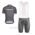 2017 Cycling Jersey Trek Black Short Sleeve and Bib Short(1)