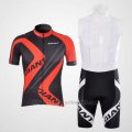 2012 Cycling Jersey Giant Black and Red Short Sleeve and Bib Short