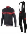 2016 Cycling Jersey Specialized Ml Red and Black Long Sleeve and Bib Tight