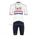 2022 Cycling Jersey British Champion Ineos Blue White Short Sleeve and Bib Short