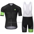 2021 Cycling Jersey Steep Black Green Short Sleeve and Bib Short