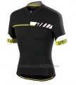 2015 Cycling Jersey Specialized Black and Yellow Short Sleeve and Bib Short