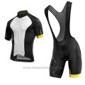 2017 Cycling Jersey Mavic White and Black Short Sleeve and Bib Short