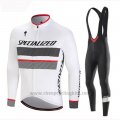 2018 Cycling Jersey Specialized White Long Sleeve and Bib Tight