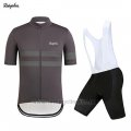 2019 Cycling Jersey Rapha Dark Gray Short Sleeve and Overalls