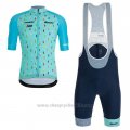 2019 Cycling Jersey Richie Sky Blue Short Sleeve and Bib Short