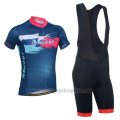 2014 Cycling Jersey Monton Red and Blue Short Sleeve and Bib Short