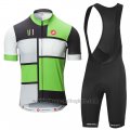 2016 Cycling Jersey Castelli Green and Black Short Sleeve and Bib Short