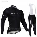 2019 Cycling Clothing STRAVA Black Long Sleeve and Overalls