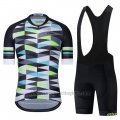 2019 Cycling Jersey Etixxl Black Gray Green Short Sleeve and Bib Short