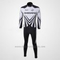 2010 Cycling Jersey Shimano White and Black Long Sleeve and Bib Tight