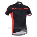 2016 Cycling Jersey Castelli Black Red Short Sleeve and Bib Short