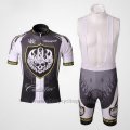 2010 Cycling Jersey Rock Racing Silver and White Short Sleeve and Bib Short