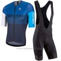 2017 Cycling Jersey Nalini Velodromo Bluee Short Sleeve and Bib Short