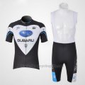 2011 Cycling Jersey Subaru Black and White Short Sleeve and Bib Short