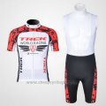 2011 Cycling Jersey Trek Red and White Short Sleeve and Bib Short