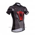 2014 Cycling Jersey Fox Cyclingbox Black and Gray Short Sleeve and Bib Short