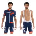 2015 Cycling Jersey Pinarello Red and Blue Short Sleeve and Bib Short