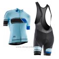 2017 Cycling Jersey Women Orbea Blue Short Sleeve and Bib Short