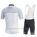 2018 Cycling Jersey Gore White Short Sleeve and Bib Short