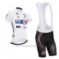 2014 Cycling Jersey FDJ Lider White Short Sleeve and Bib Short