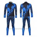 2014 Cycling Jersey Fox Cyclingbox Black and Blue Long Sleeve and Bib Tight