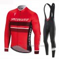 2018 Cycling Jersey Specialized Red Long Sleeve and Bib Tight