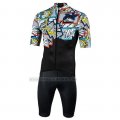 2020 Cycling Jersey Nalini Black Multicoloured Short Sleeve and Bib Short