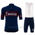 2018 Cycling Jersey Eroica Vino Dark Blue Short Sleeve and Bib Short