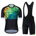 2019 Cycling Jersey Etixxl Black Green Blue Short Sleeve and Bib Short