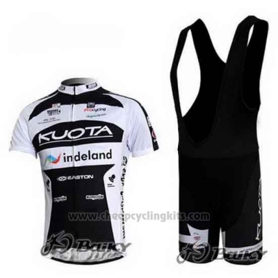 2010 Cycling Jersey Kuota Black and White Short Sleeve and Bib Short [BQXE-2077]