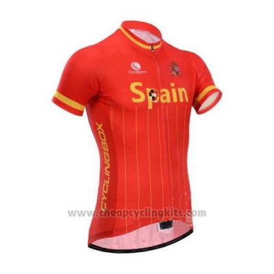 2014 Cycling Jersey Fox Cyclingbox Red Short Sleeve and Bib Short