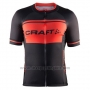 2016 Cycling Jersey Craft Black and Orange Short Sleeve and Bib Short