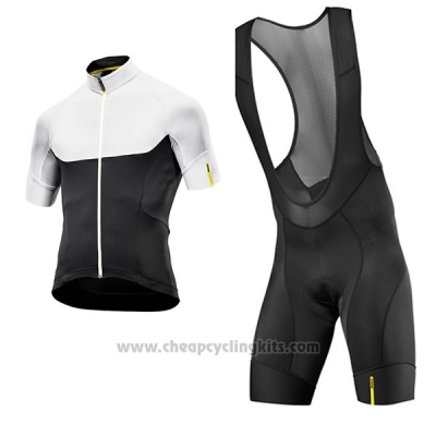 2017 Cycling Jersey Mavic Black and White Short Sleeve and Bib Short