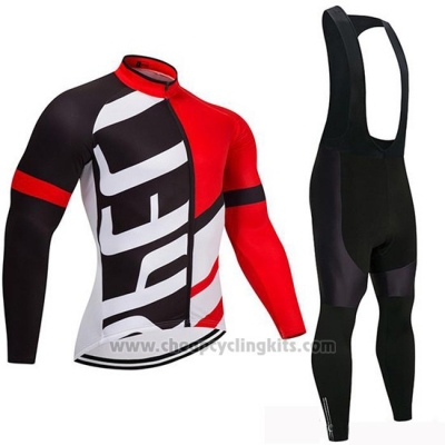 2019 Cycling Jersey Specialized Black Red Long Sleeve and Bib Tight