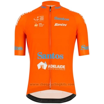 2019 Cycling Jersey Tour Down Under Ochre Orange Short Sleeve and Bib Short