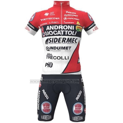 2021 Cycling Jersey Androni Giocattoli Red Short Sleeve and Bib Short