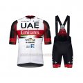 2021 Cycling Jersey UAE Black White Red Short Sleeve and Bib Short